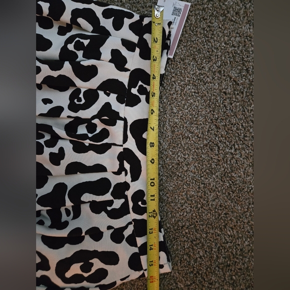 Talbots Black and White Leopard Print Midi Skirt - Picture 7 of 7